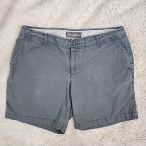 Womens Eddie Bauer Shorts Poplin Gray Shorts 100% Cotton Chino Size 10